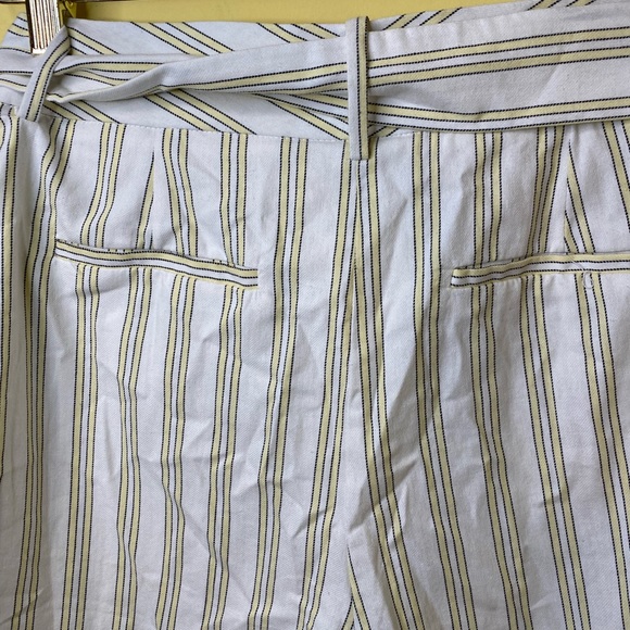1. State Shorts Stripe Tie Waist Size 12 White Yellow NWT - Picture 6 of 8
